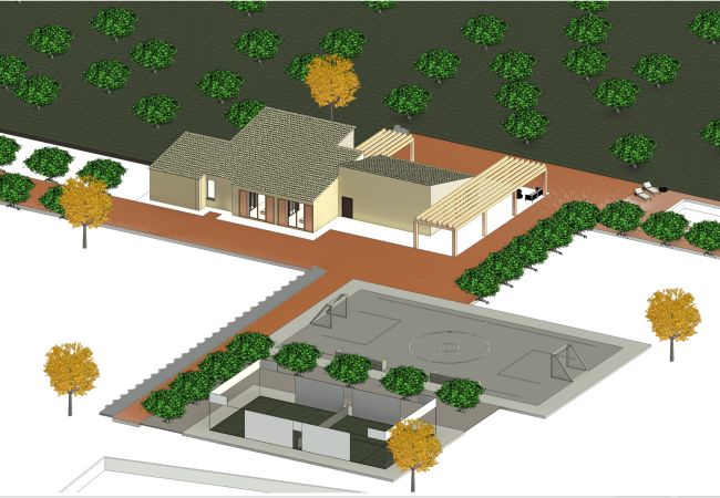 Finca in Santa Margalida - Grundstück mit Villenprojekt Mallorca Santa Margalida 4 Schlafzimmer moderne Finca