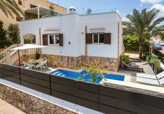 freistehendes Haus in Santanyi -  La Casa Escaniana » gemütliches Ferienhaus mit beheizbarem Pool, nur 200m vom Strand