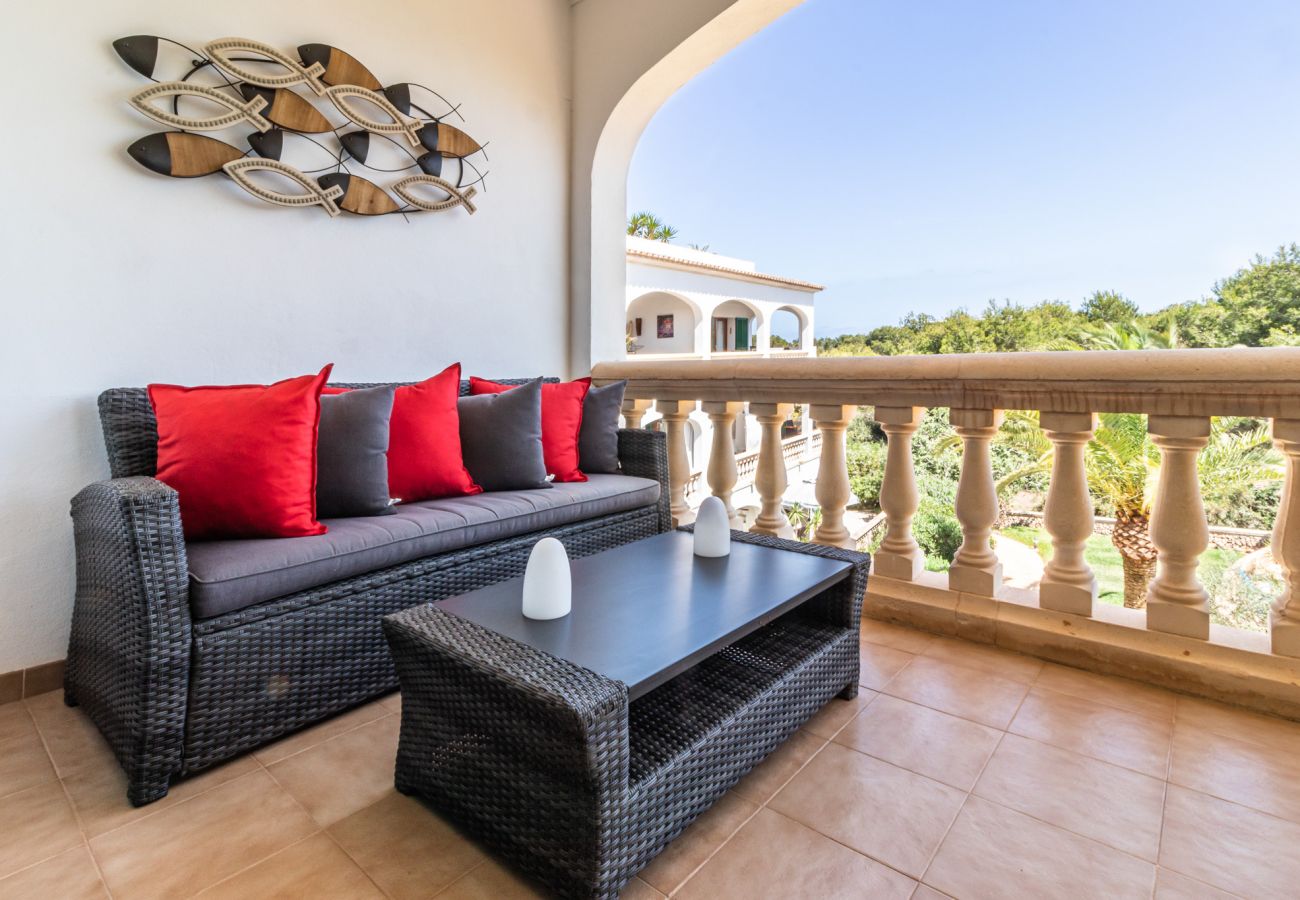 Ferienwohnung in Cala Santanyi - Apartment Buena Vista » Obergeschoß Ferienwohnung mit Meerblick, Pool und fussläufig zum Strand