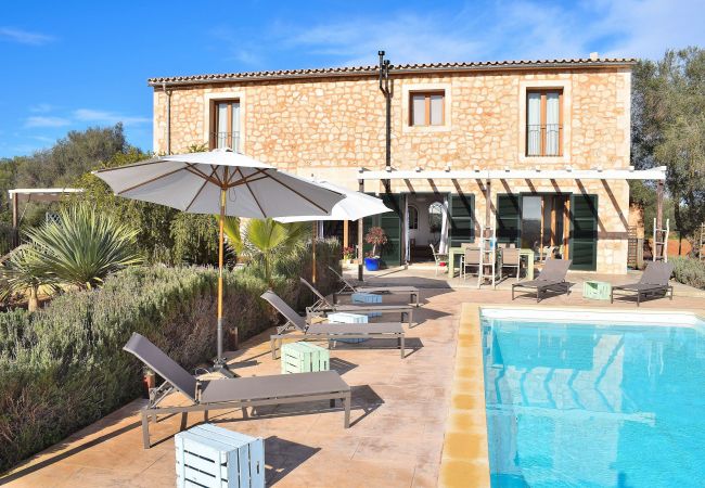 Villa in Ses Salines - Can Xesquet Comuna 168 wunderschönes Landgut mit privatem Pool, großer Terrasse, Fahrrädern und W-Lan