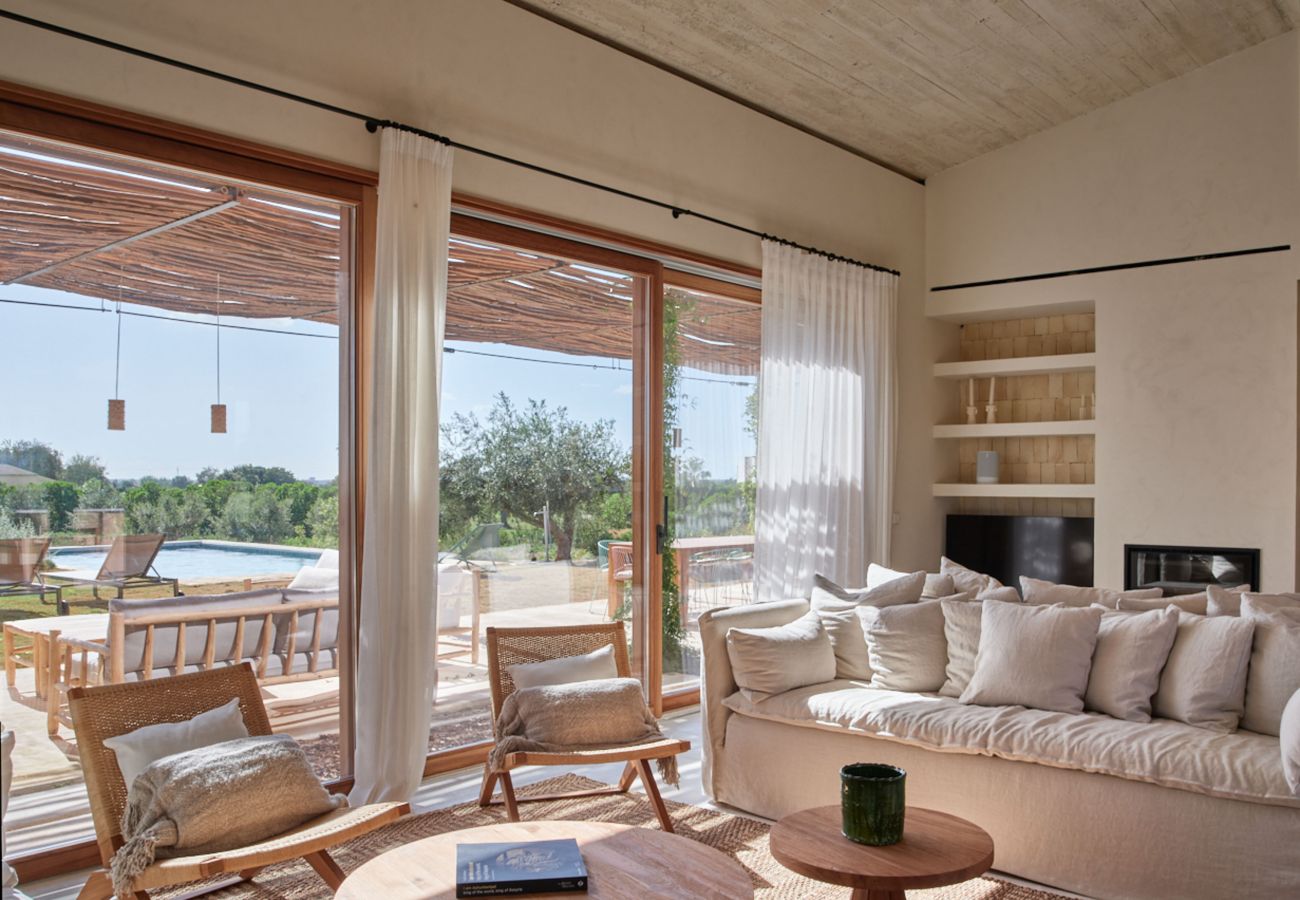 Villa in Manacor - Can Carmel Stilvolle Finca mit 6 Schlafzimmern und Pool zur Monatsmiete bei Manacor