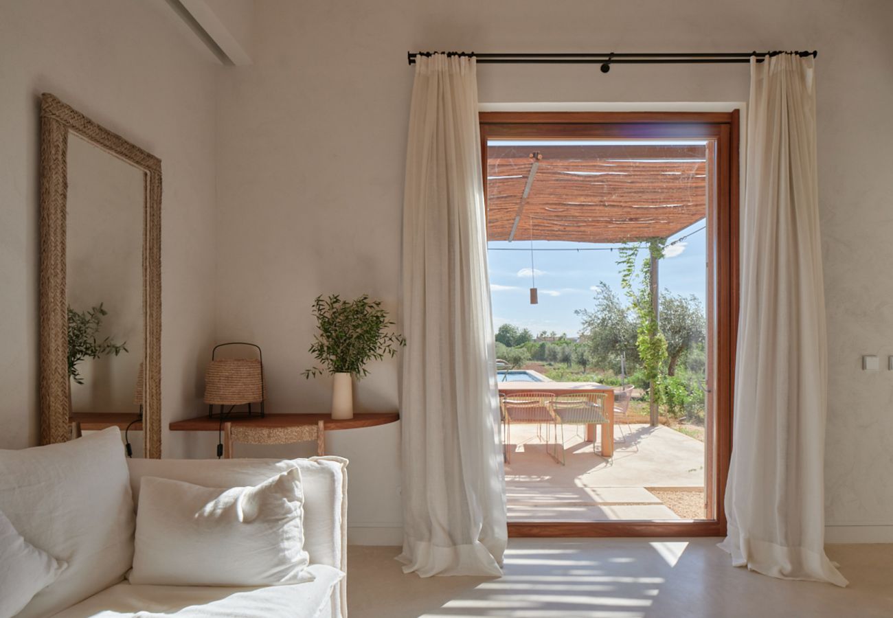 Villa in Manacor - Can Carmel Stilvolle Finca mit 6 Schlafzimmern und Pool zur Monatsmiete bei Manacor
