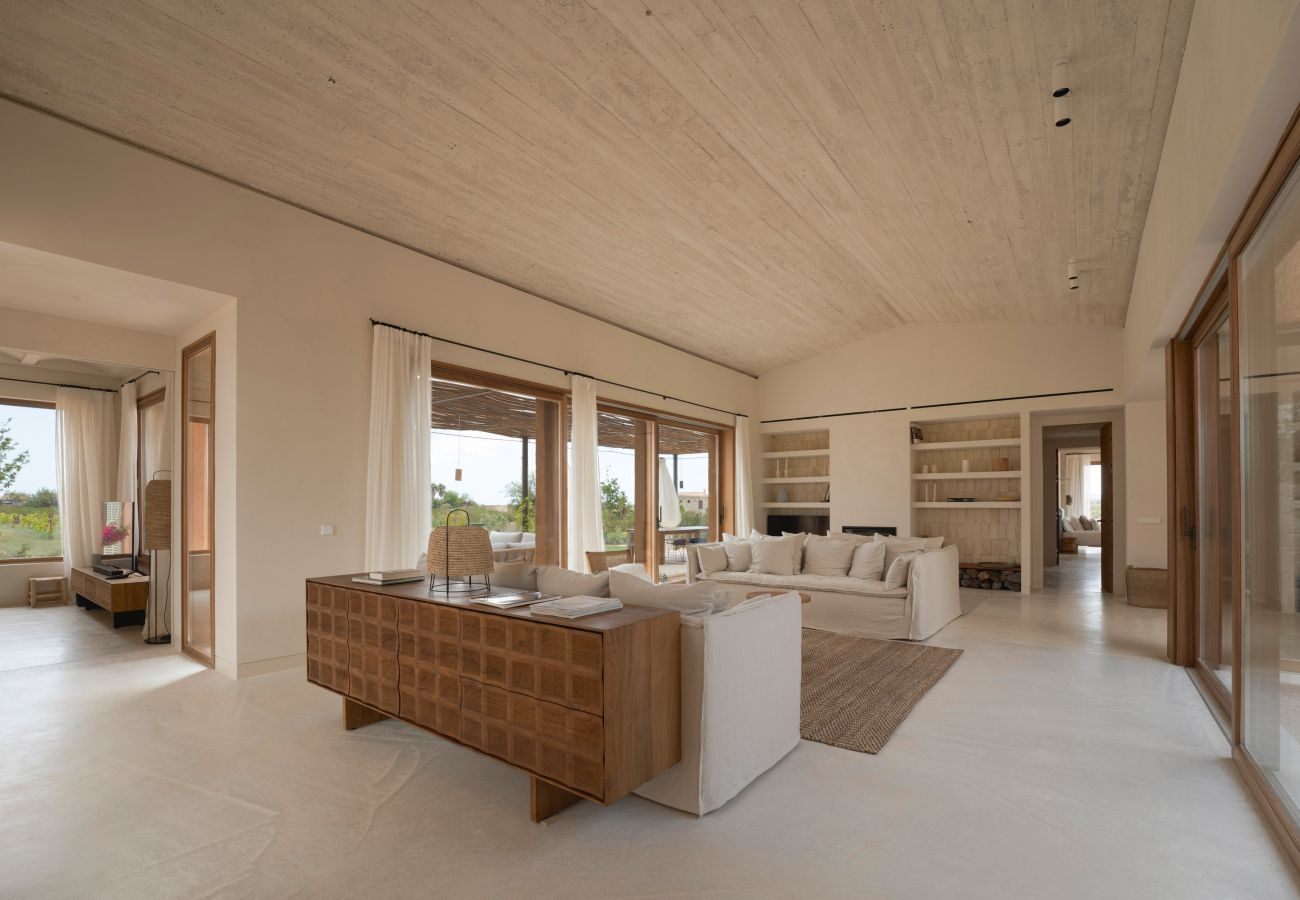 Villa in Manacor - Can Carmel Stilvolle Finca mit 6 Schlafzimmern und Pool zur Monatsmiete bei Manacor