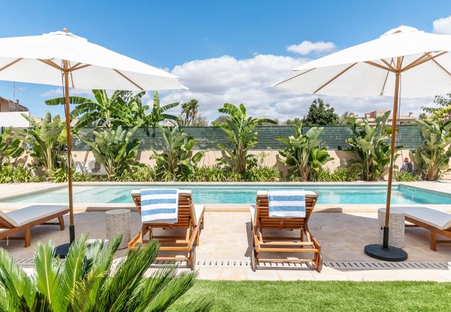 Villa in Ses Salines - Olivera modernes Haus mit Pool in Ses Salines zur monatlichen Miete auf Mallorca Villa in Ses Salines - Olivera modernes Haus mit Pool in Ses Salines zur monatlichen Miete auf Mallorca
