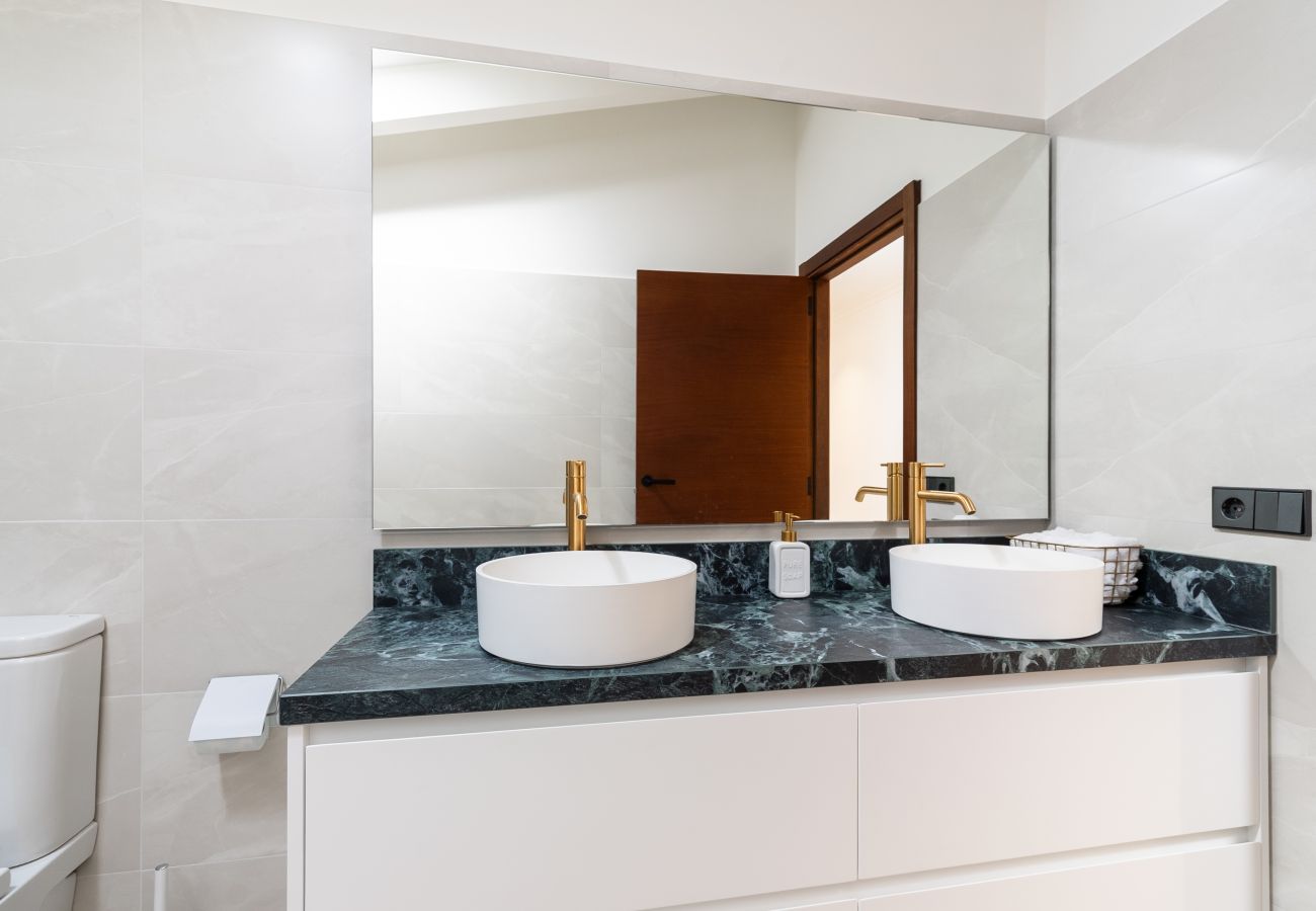 Ferienhaus in Ses Salines - S’Olivera modernes Haus mit Pool in Ses Salines zur monatlichen Miete auf Mallorca