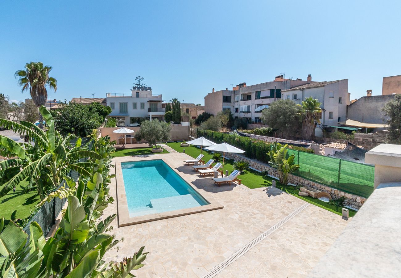 Ferienhaus in Ses Salines - S’Olivera modernes Haus mit Pool in Ses Salines zur monatlichen Miete auf Mallorca