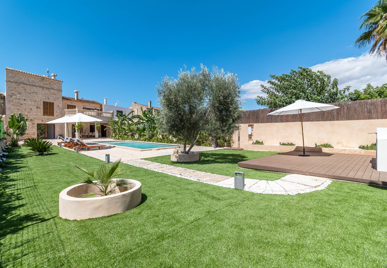 Ferienhaus in Ses Salines - S’Olivera modernes Haus mit Pool in Ses Salines zur monatlichen Miete auf Mallorca