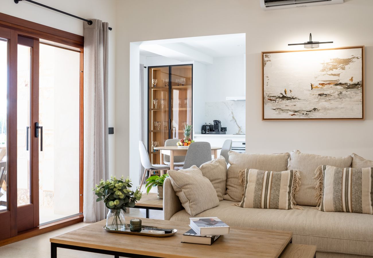 Ferienhaus in Ses Salines - S’Olivera modernes Haus mit Pool in Ses Salines zur monatlichen Miete auf Mallorca