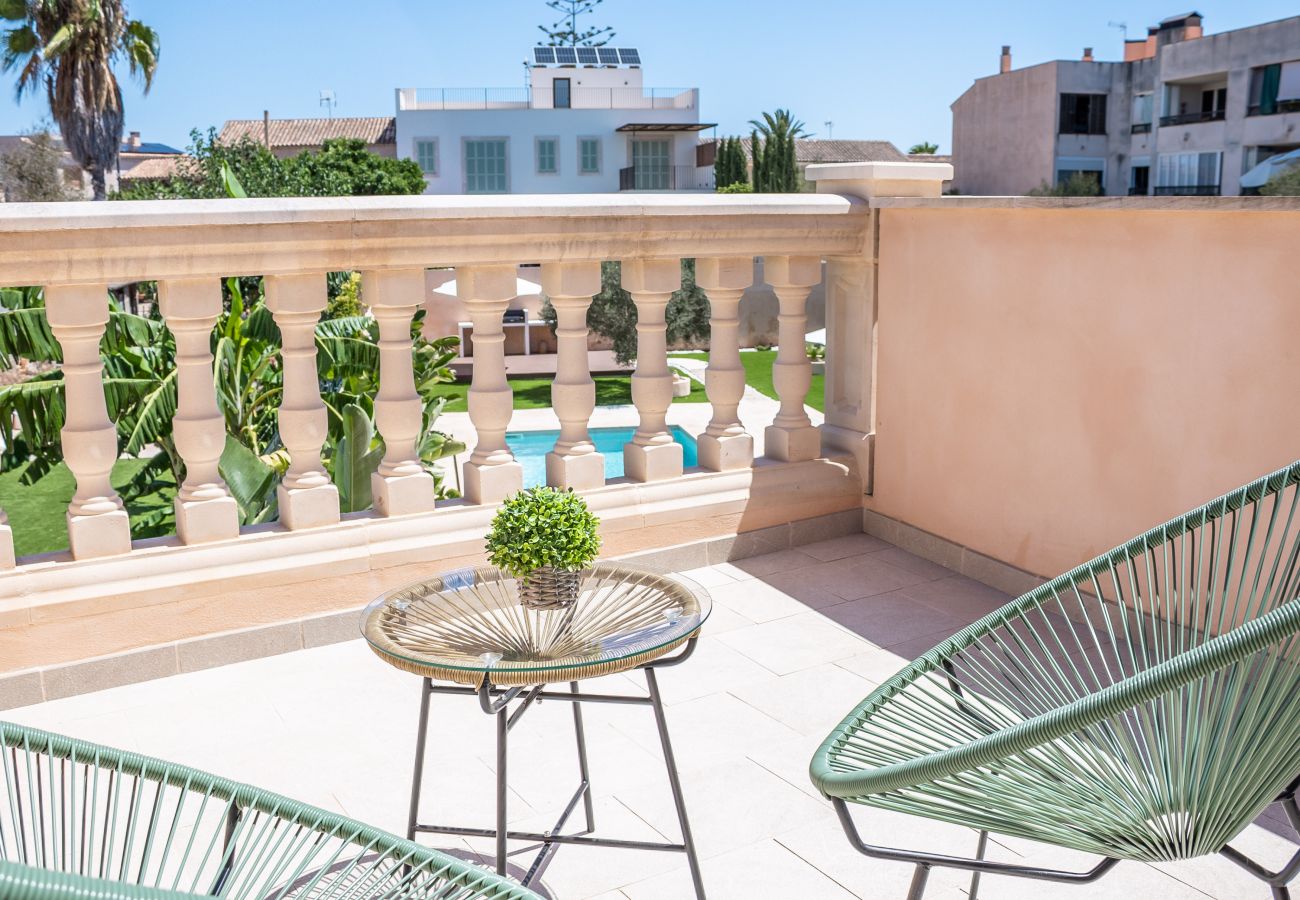 Ferienhaus in Ses Salines - S’Olivera modernes Haus mit Pool in Ses Salines zur monatlichen Miete auf Mallorca