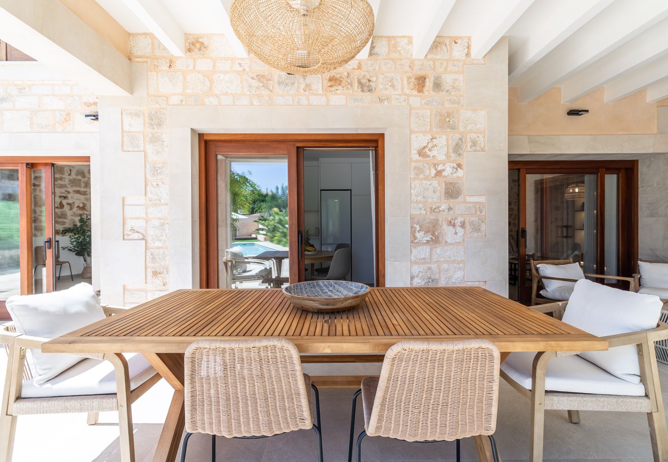 Ferienhaus in Ses Salines - S’Olivera modernes Haus mit Pool in Ses Salines zur monatlichen Miete auf Mallorca