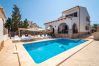 Ferienhaus in Cala Llombards - Ferienhaus Can Monxu in Cala Llombards mit Pool und Meerblick