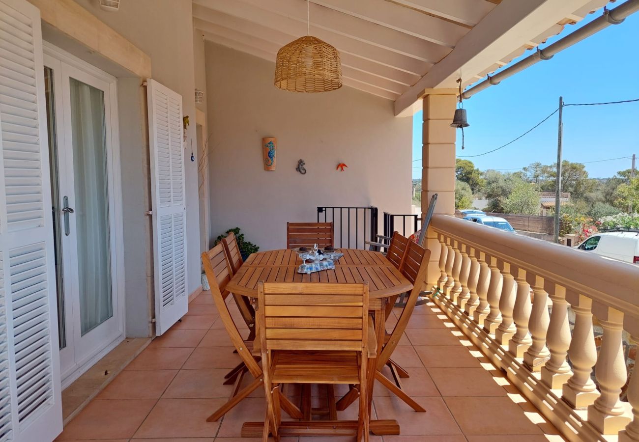 Ferienhaus in Es Llombards - Ferienhaus in Cala Llombards mit Pool und Meerblick nahe Santanyí auf Mallorca 