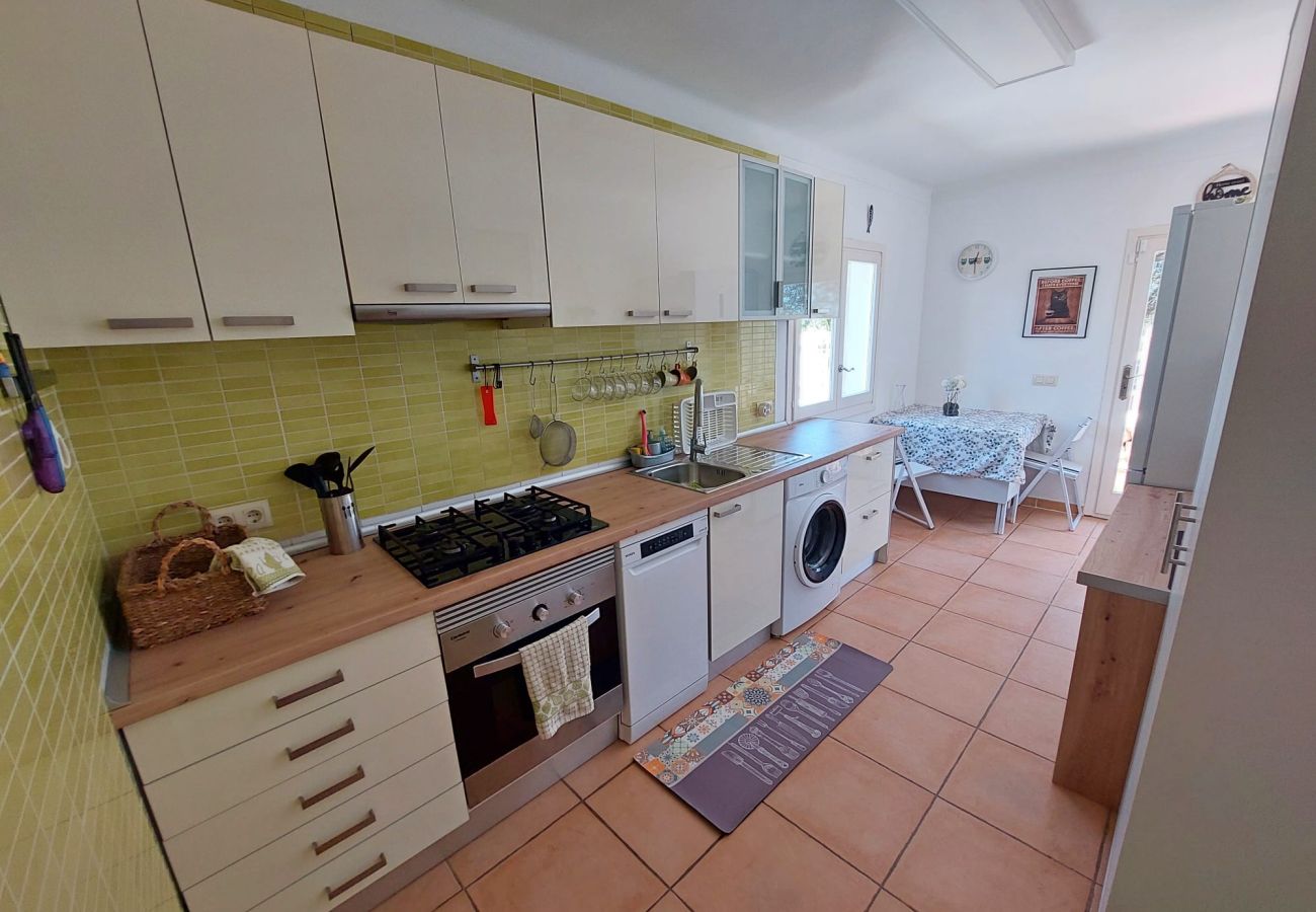 Ferienhaus in Es Llombards - Ferienhaus in Cala Llombards mit Pool und Meerblick nahe Santanyí auf Mallorca 