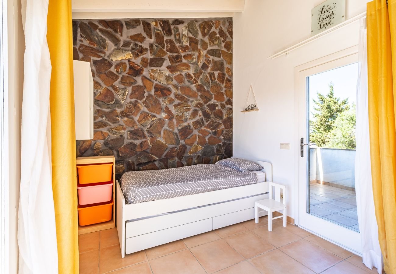 Ferienhaus in Es Llombards - Ferienhaus in Cala Llombards mit Pool und Meerblick nahe Santanyí auf Mallorca 