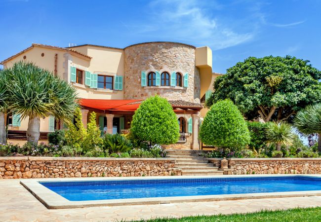 Finca en Santanyi - Finca Ses Mires casa vacacional con 5 dormitorios, piscina, vistas al mar y a poca distancia de la playa en Santanyí Finca en Santanyi - Finca Ses Mires casa vacacional con 5 dormitorios, piscina, vistas al mar y a poca distancia de la playa en Santanyí