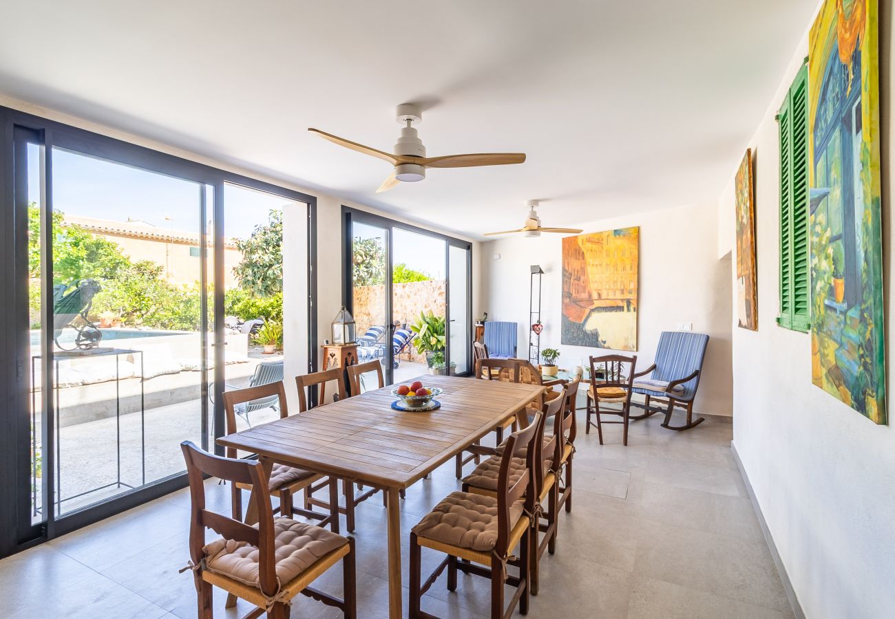 Casa en Ariany - Casa amueblada con piscina privada en Ariany Mallorca para alquiler mensual