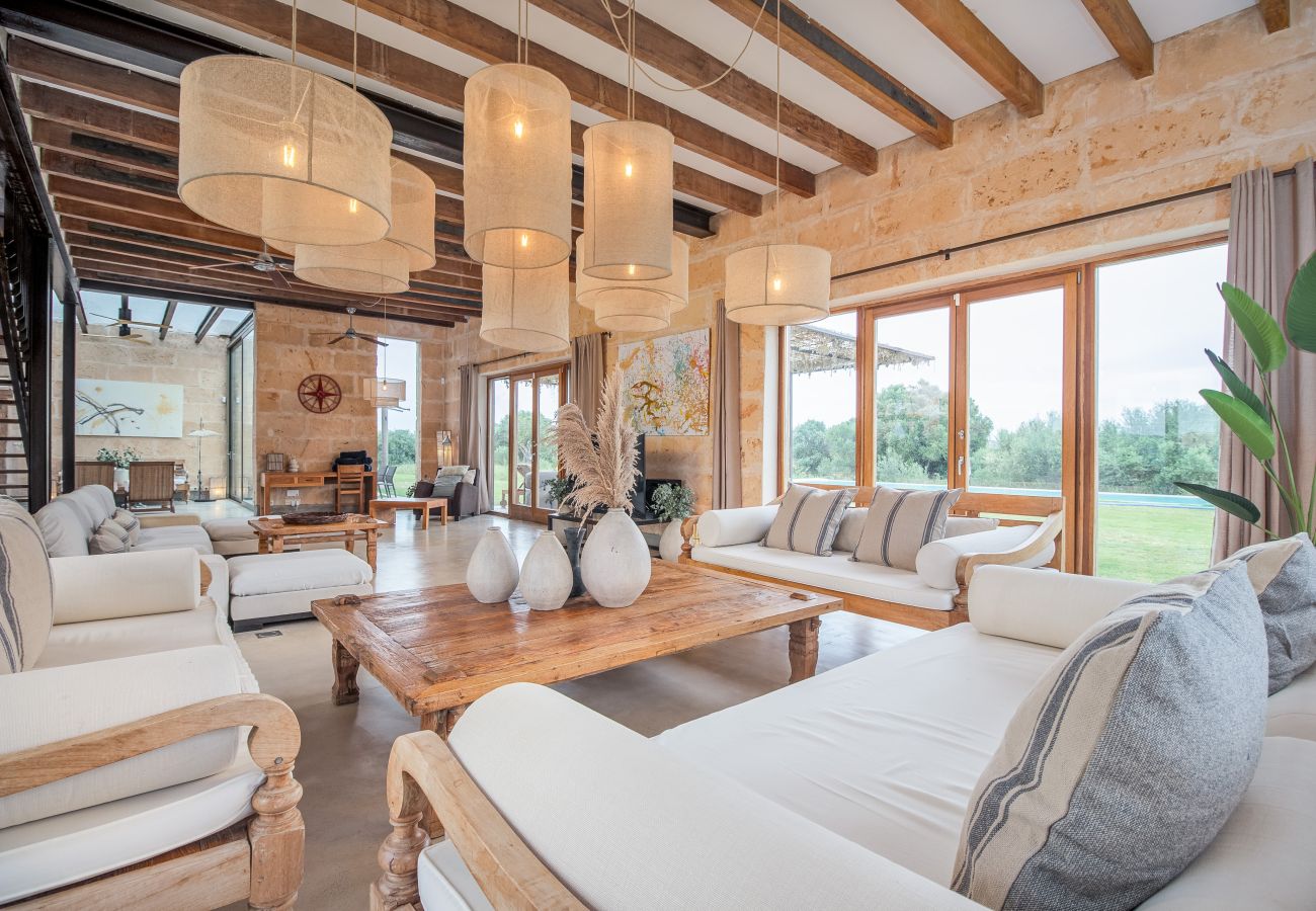 Country house in Campos - Son Coranta stylish holiday house with pool in a quiet and natural setting in Campos
