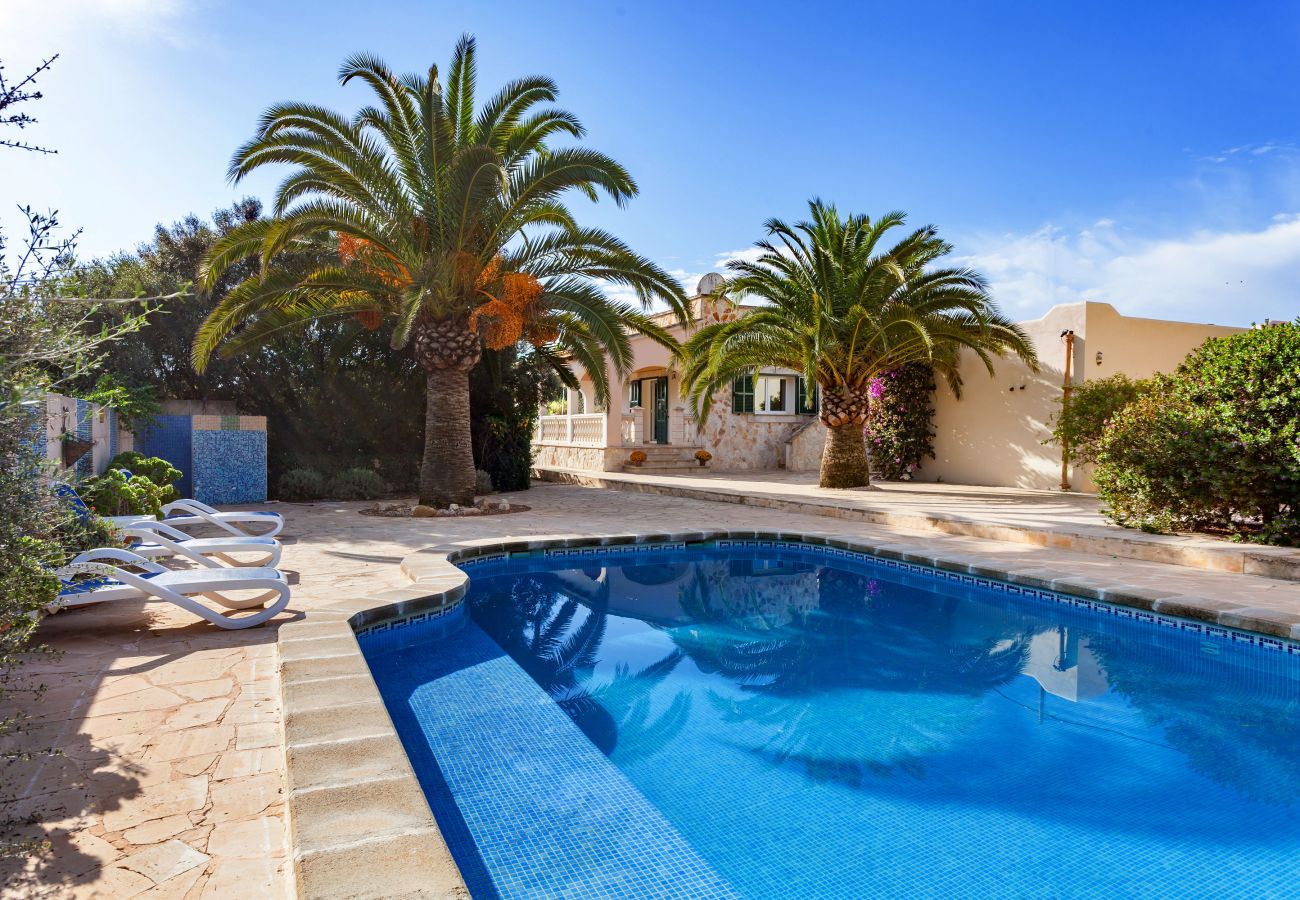 Chalet in Santanyi - Casa Blue comfortable home with pool in a quiet location between Cala Santanyí and Cala S'Amarador available for monthly stays