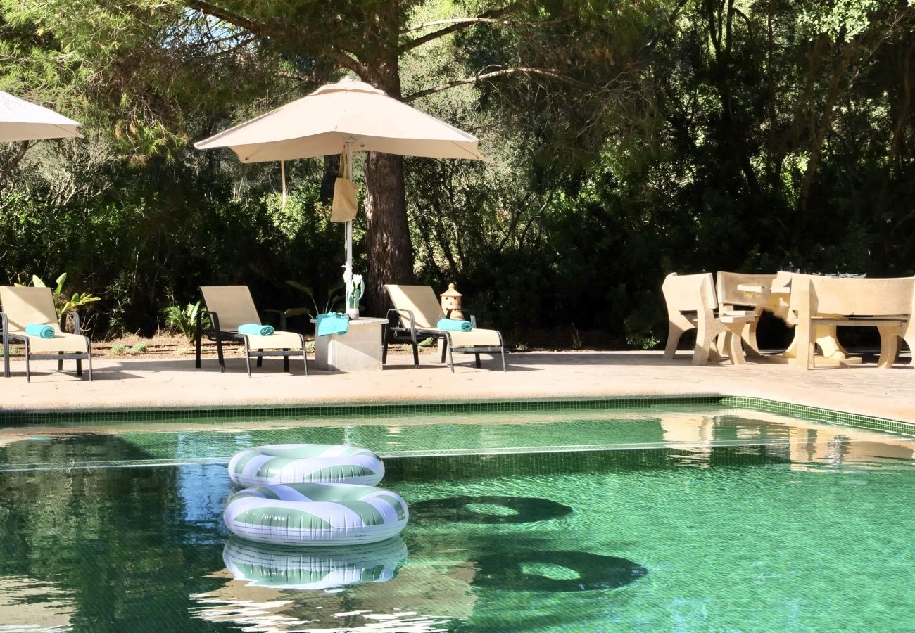 Country house in Portocolom - Pine Tree House Espiga Quiet Holiday House with Pool in Porto Colom, Perfect for Families & Relaxation